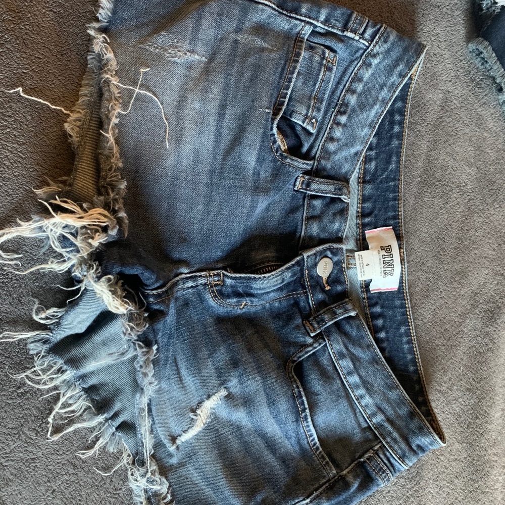 Victoria’s Secret pink line denim cut offs